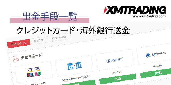 XMの出金手段はクレジットカード・海外銀行送金のアイキャッチ画像
